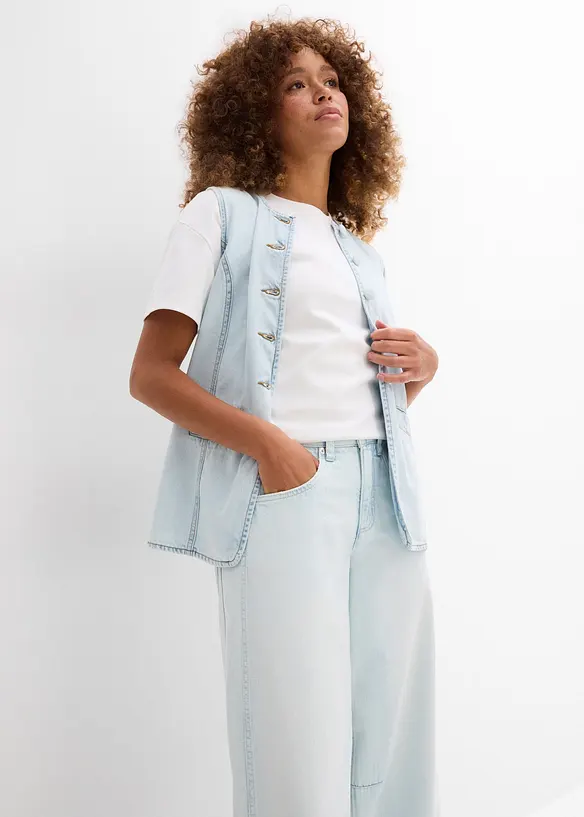 Loose Fit-jeans, Mid Waist, super soft cropped, bonprix