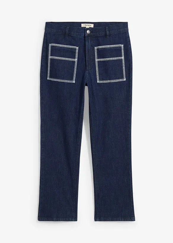 Straight-jeans High Waist, cropped, bonprix