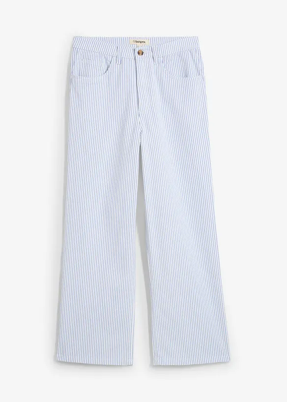 Wide Leg-jeans High Waist, cropped, bonprix