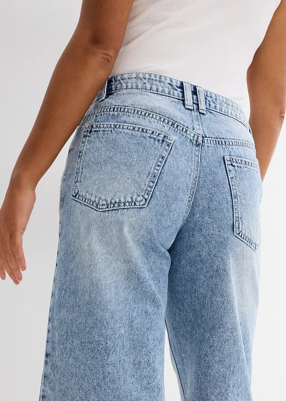Bermudashorts i denim Mid Waist, Low Stretch, bonprix