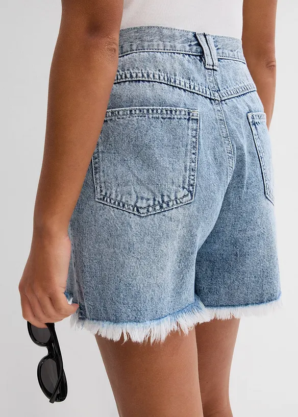 Jeansshorts High Waist, Low Stretch, bonprix