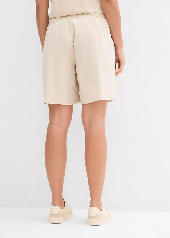 Pull on-shorts i bomullskrepp, bonprix