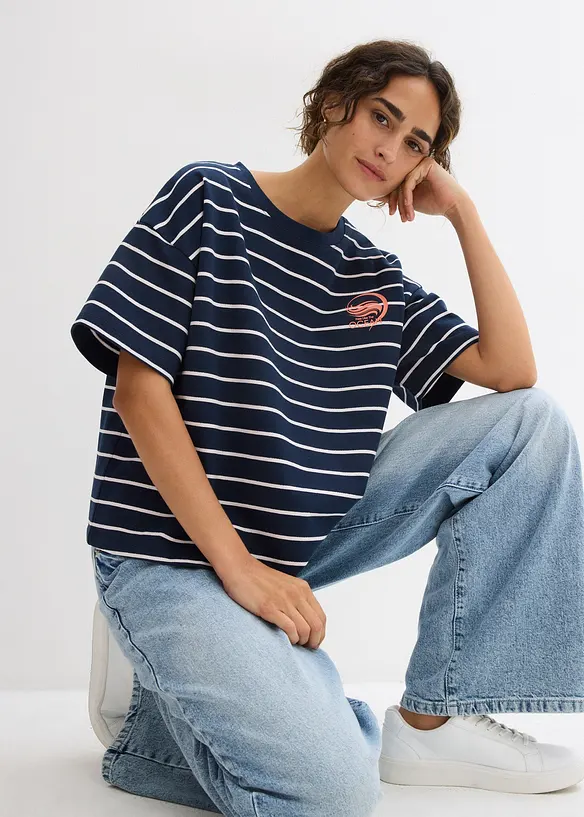 Sweatshirt i myk bomullsmiks, bonprix