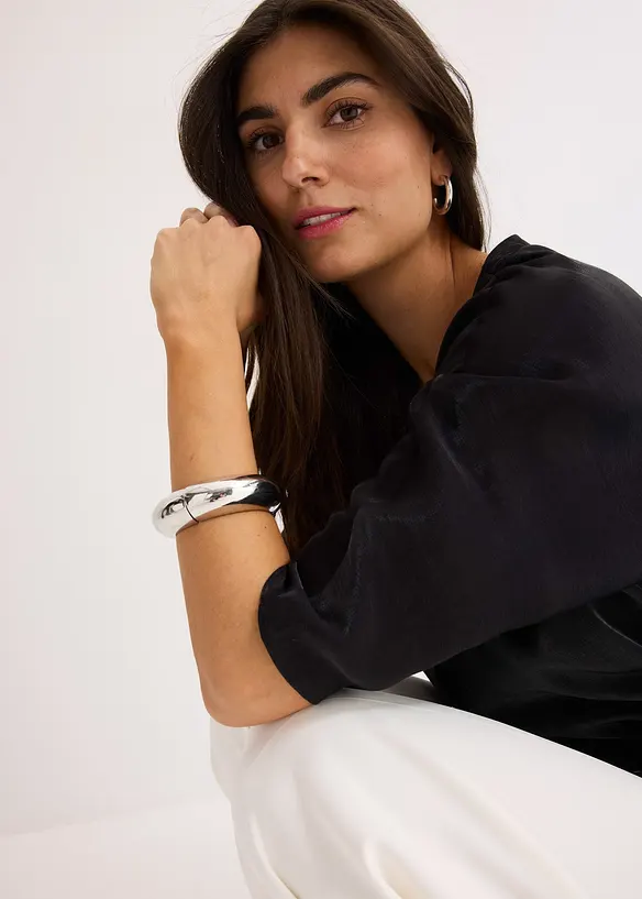 Bluse med knytebelte, bonprix