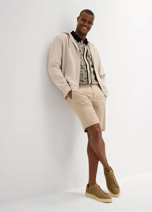 Regular Fit chino-bermuda med lin, bonprix