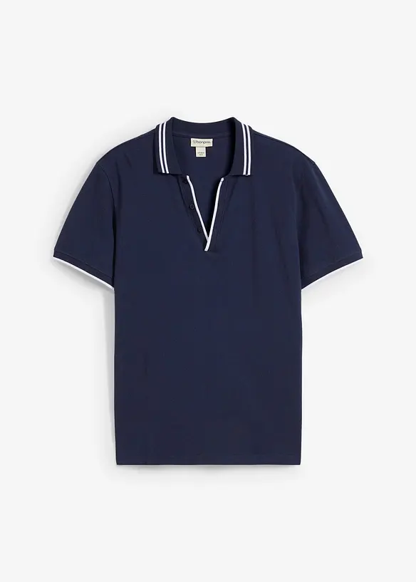 Piké-poloskjorte med V-hals, bonprix