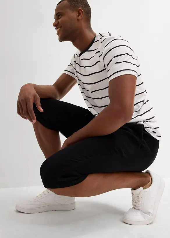 Loose Fit lang bermudashorts av luftig musselin, bonprix
