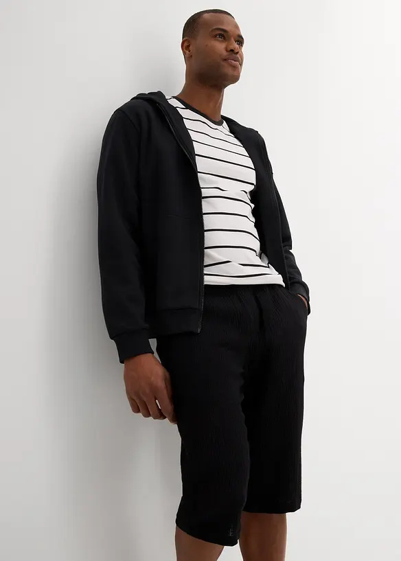 Loose Fit lang bermudashorts av luftig musselin, bonprix