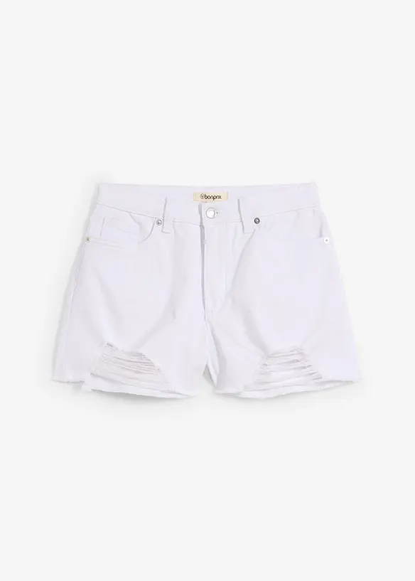 High Waist-shorts i twill, bonprix