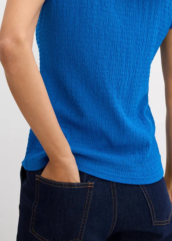 T-skjorte i strukturert krepp, bonprix