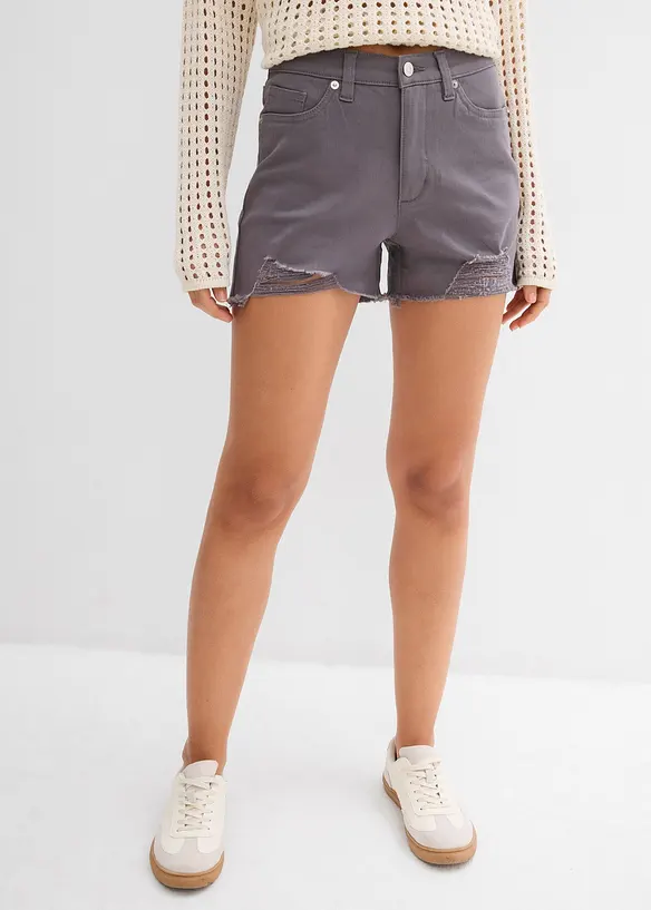 High Waist-shorts i twill, bonprix