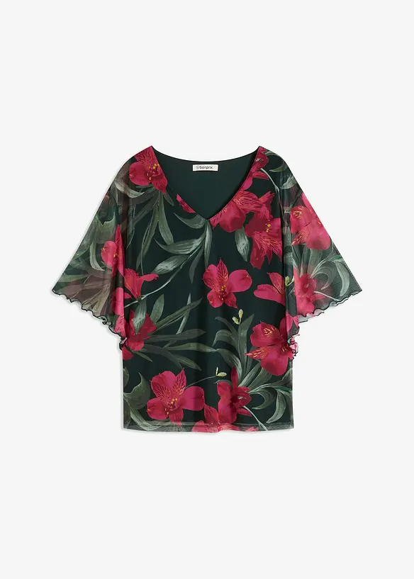 Trikot-tunika i mesh, bonprix