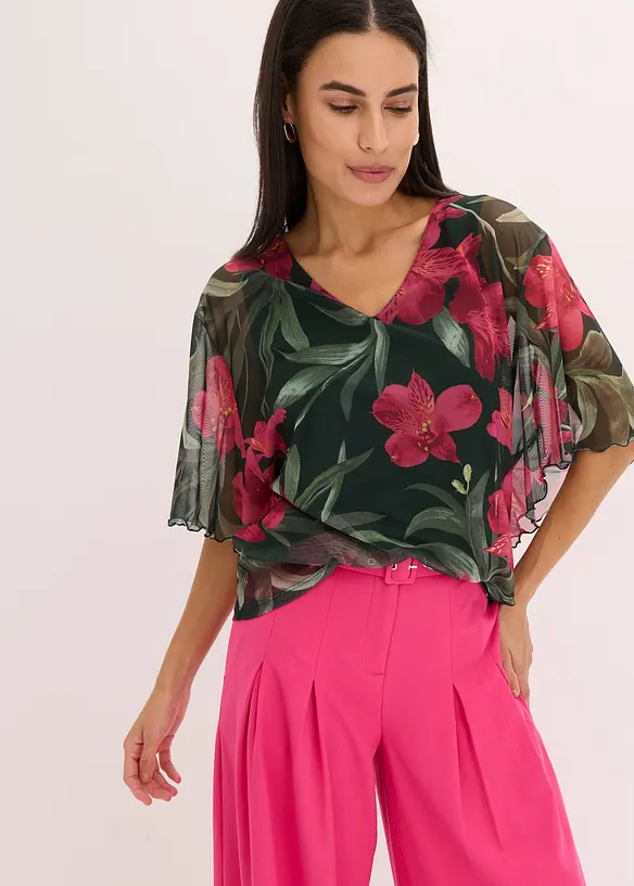 Trikot-tunika i mesh, bonprix