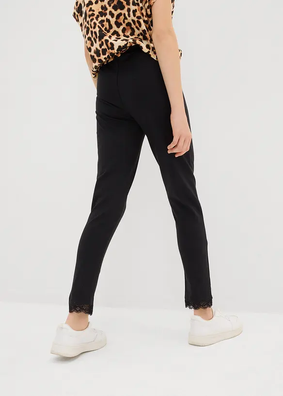 Leggings med blondekant (2-pack), bonprix