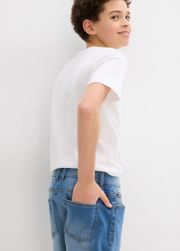 Denim-bermudashorts med stretch, Regular Fit (2-pack), bonprix
