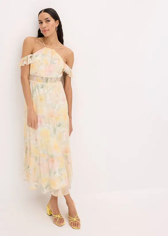 Maxikjole med print, bonprix