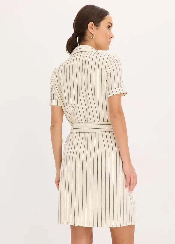 Omslagskjole i linlook, bonprix