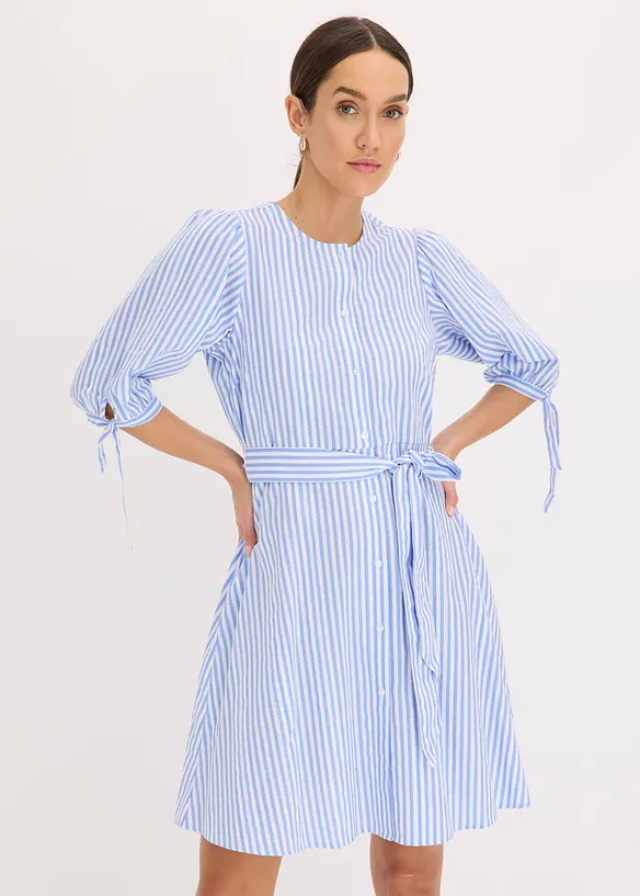 Skjortekjole med stripemønster, bonprix