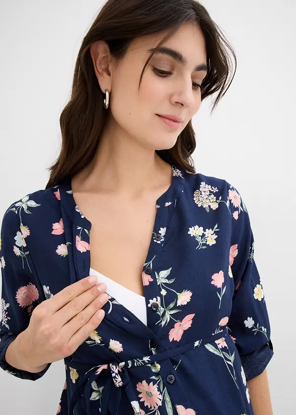 2-i-1-mamma-skjortekjole i viskose, bonprix