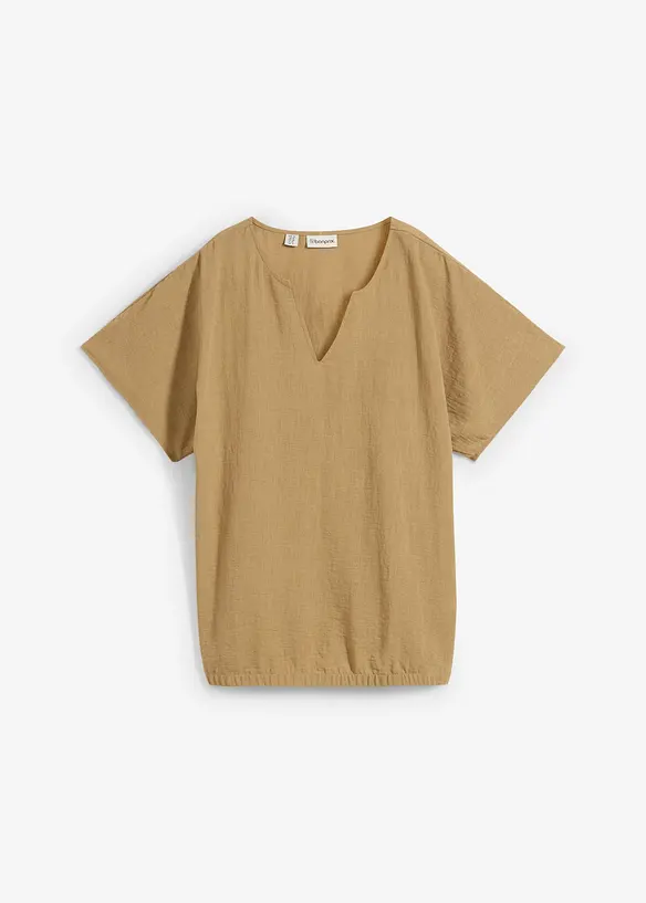 Oversized bluse med elastisk fald, bonprix