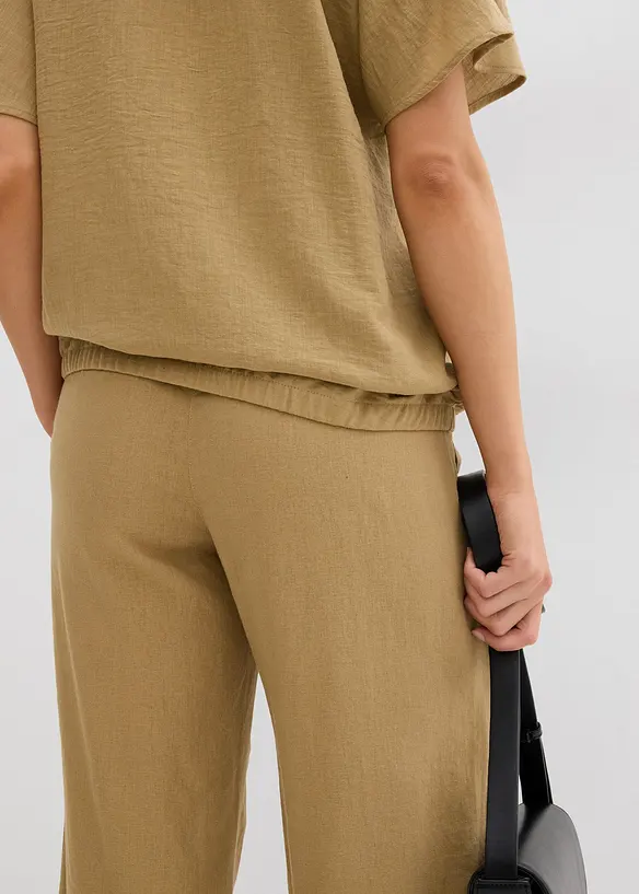 Oversized bluse med elastisk fald, bonprix