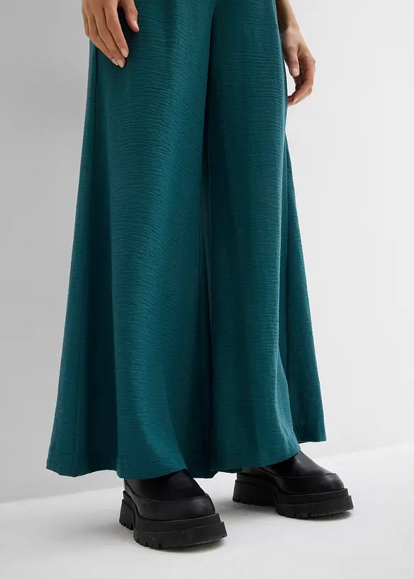 Bukse med vide ben og legg, bonprix