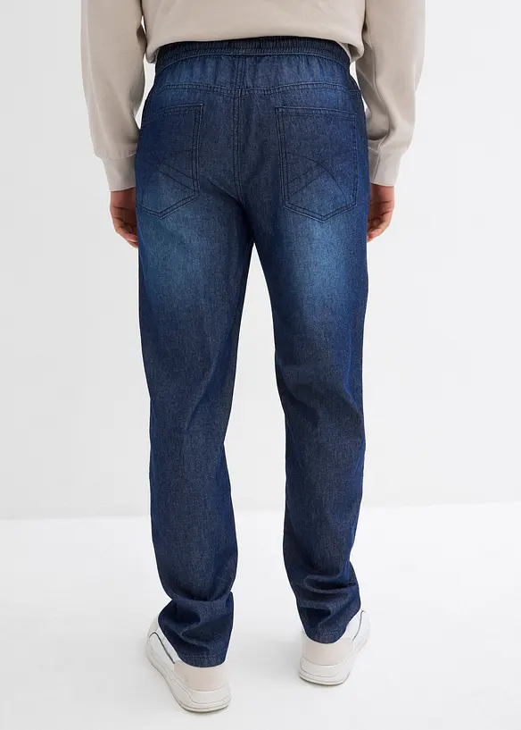 Classic Fit pull on-jeans i lett denim (2-pack), bonprix