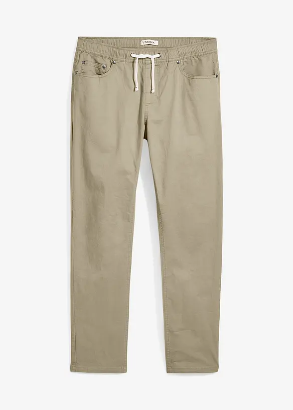 Regular Fit slip on-stretchbukse, Straight, bonprix