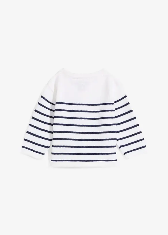 Finstrikket cardigan med knapper, bonprix