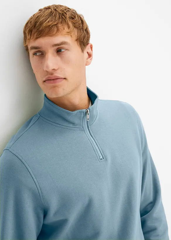 Sweatshirt med troyer-krage, bonprix