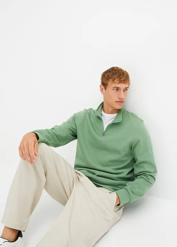 Sweatshirt med troyer-krage, bonprix