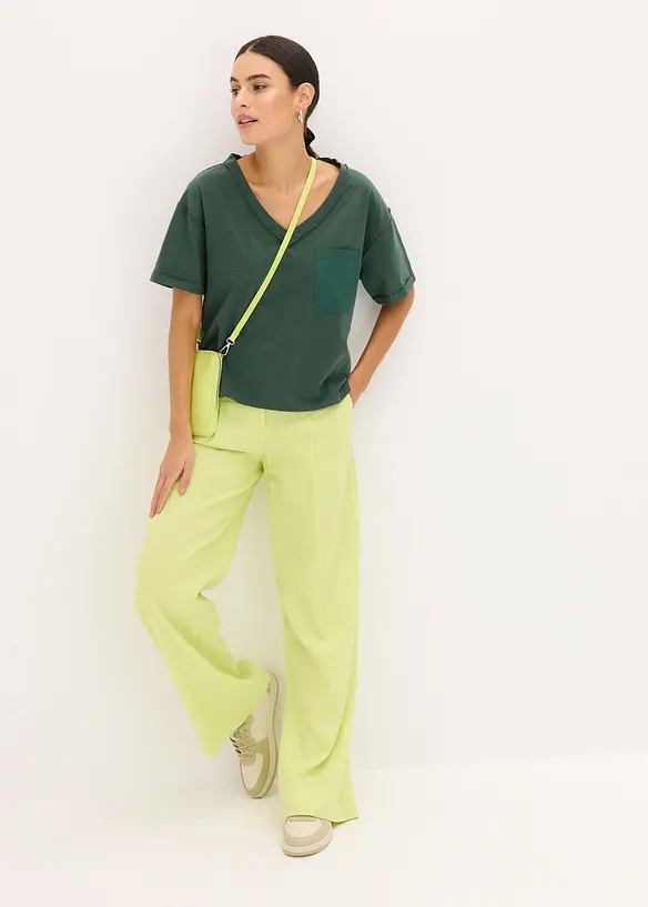 Oversized topp i ren bomull, bonprix