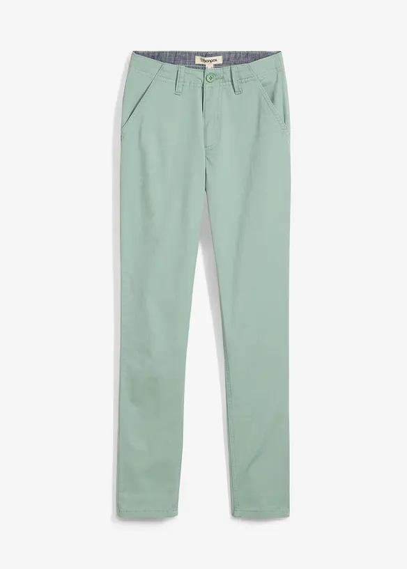 Slim Fit-chinos med stretch og regulerbar linning, Straight, bonprix