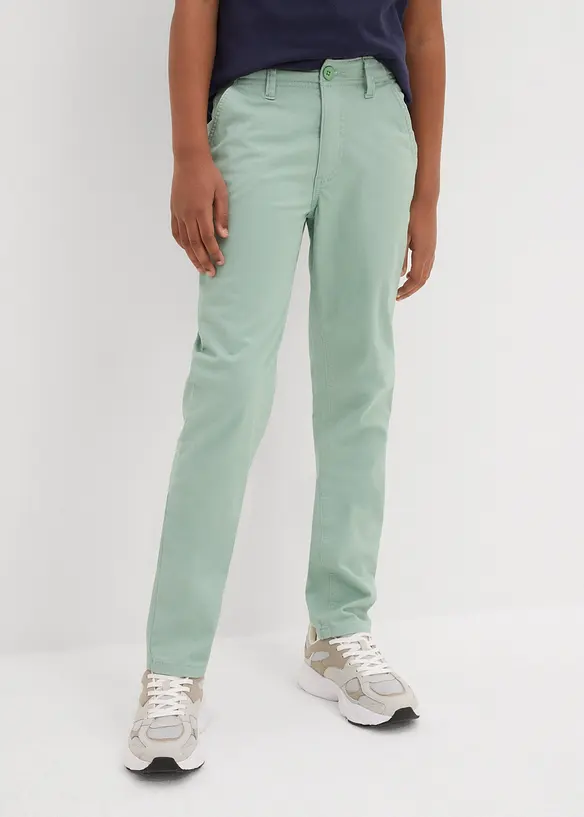 Slim Fit-chinos med stretch og regulerbar linning, Straight, bonprix
