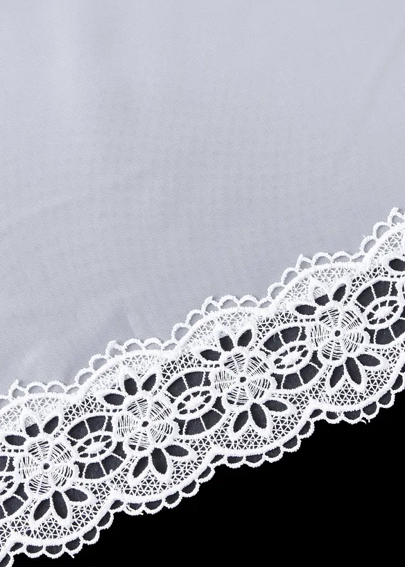 Gardinkappe med resirkulert polyester og blondekant, bonprix