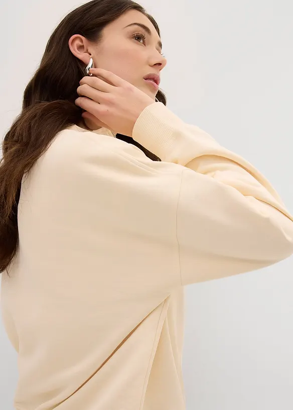 Oversized sweatshirt i økologisk bomull, bonprix