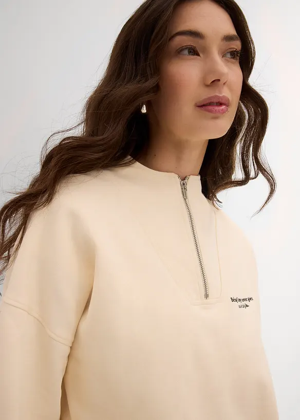 Oversized sweatshirt i økologisk bomull, bonprix