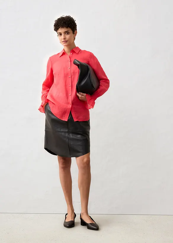 Skjortebluse av ramie, bonprix