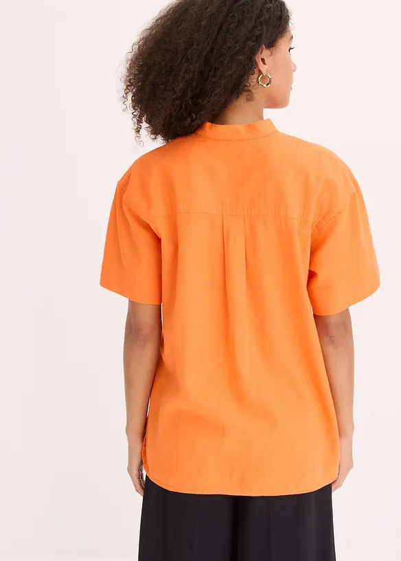 Skjortebluse i fin viskosemiks, bonprix