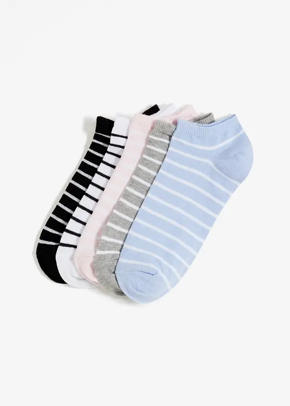 Ankelsokker med økologisk bomull (5-pack), bonprix