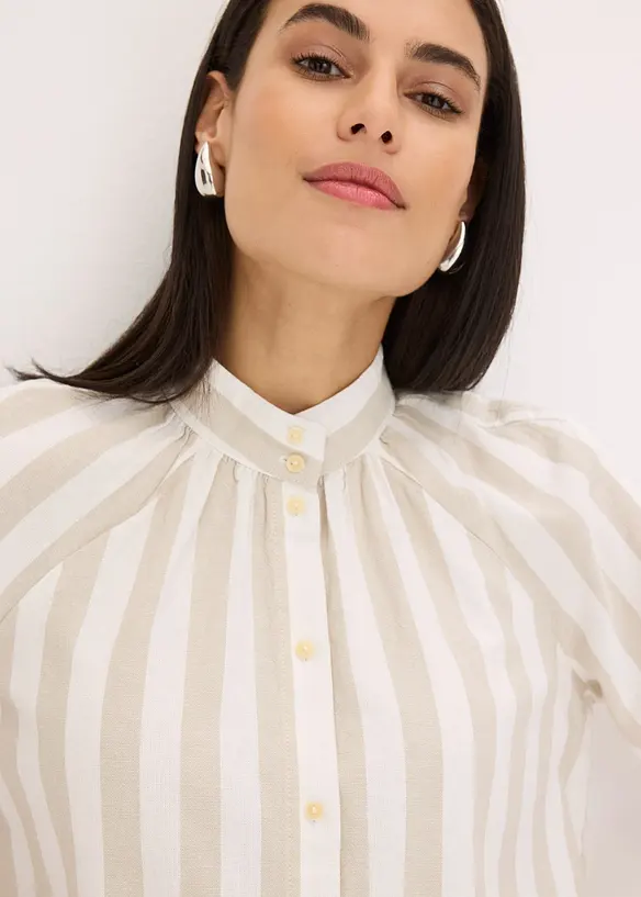 Bluse med stripemønster, bonprix