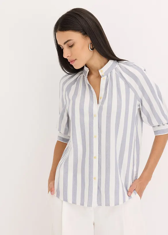 Bluse med stripemønster, bonprix