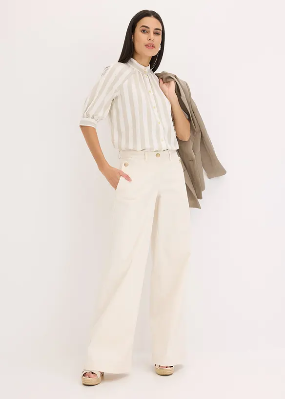Bluse med stripemønster, bonprix