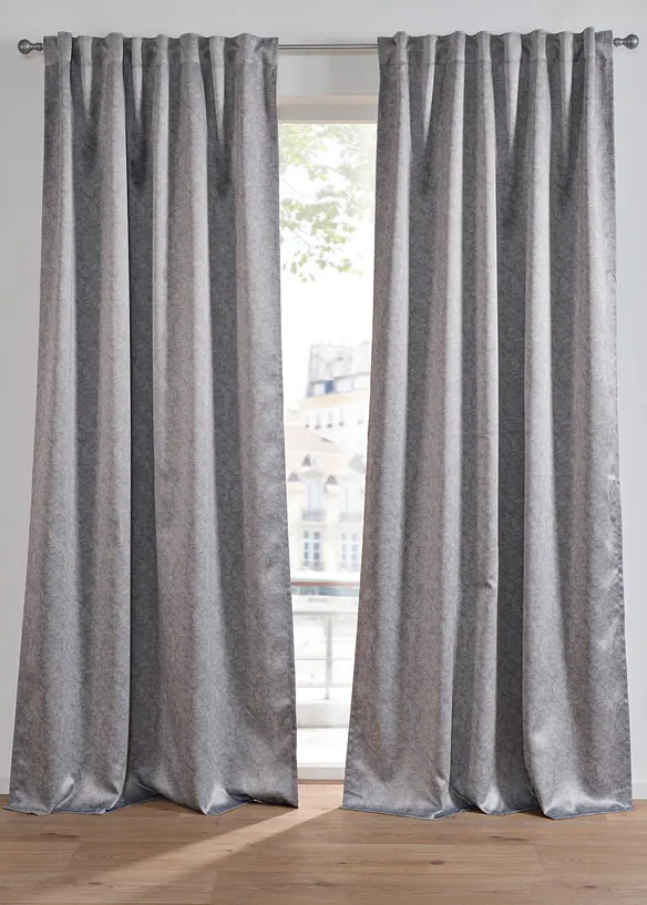 Mørkleggingsgardin med resirkulert polyester og trykt mønster (1-pack), bonprix