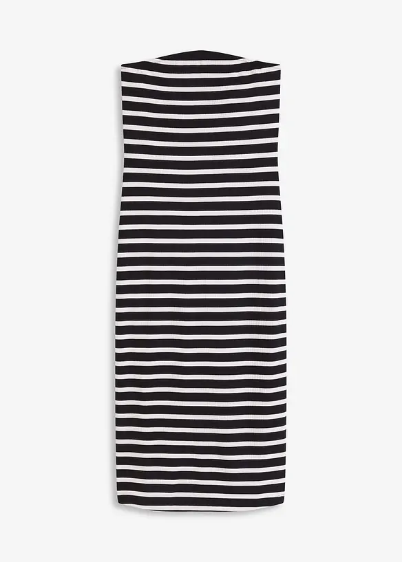 Bandeaukjole i ribbemateriale, bonprix
