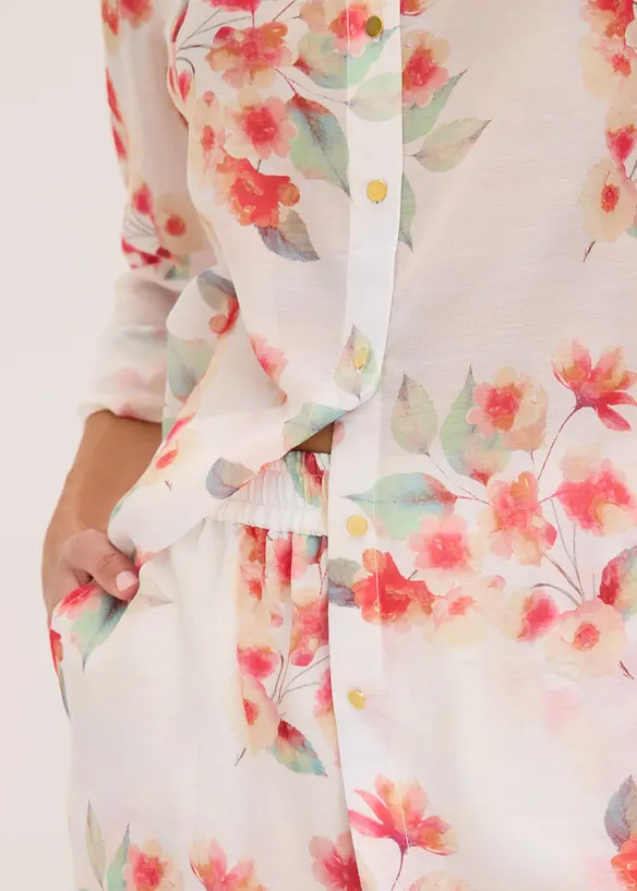 Bluse med trykk, bonprix