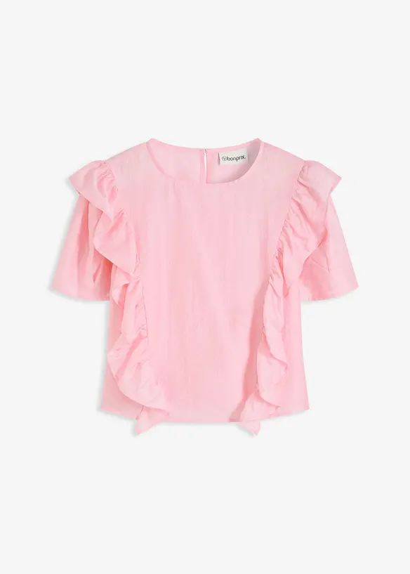 Bluse med volanger, bonprix