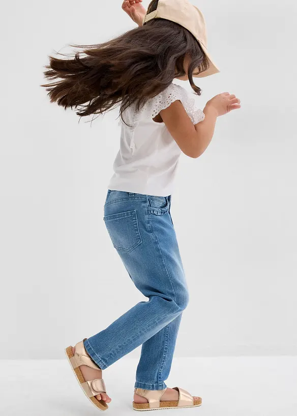Jeans med stretch Mid Waist, tapered, bonprix