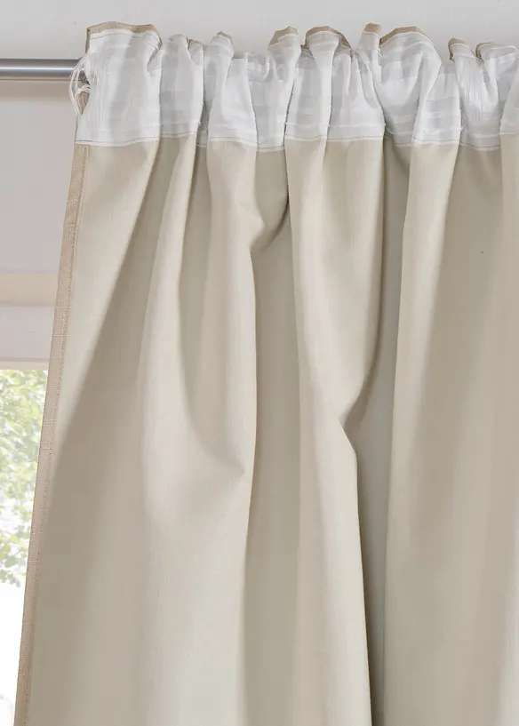 Mørkleggingsgardin i strukturmateriale (1-pack), bonprix