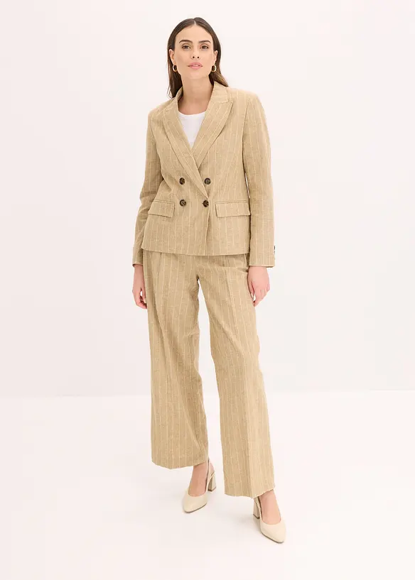 Blazer med lin, bonprix